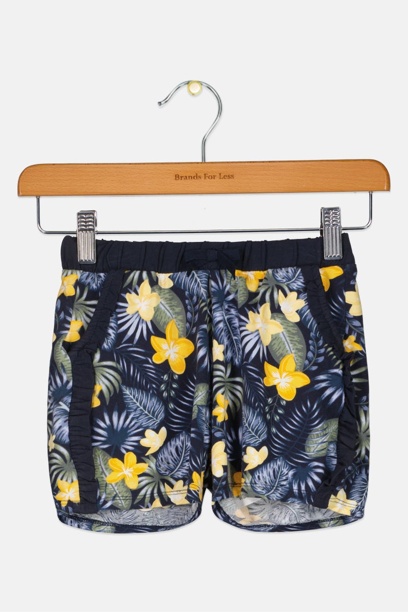 NAME IT Kids Girl Allover Print Basic Shorts, Multicolor - Image 1