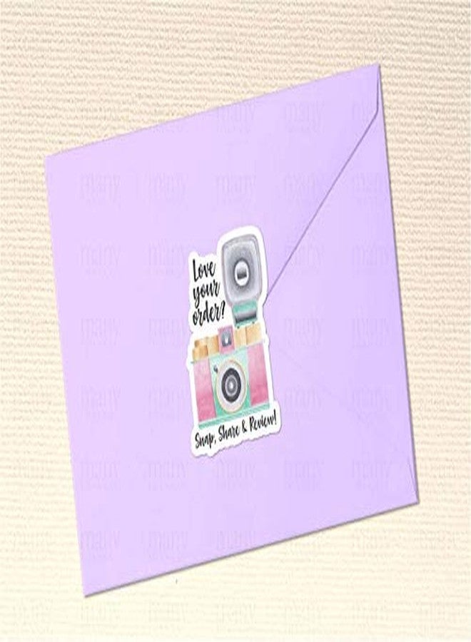 D2C Gift Wrap Stickers Love Your Order Snap,Share and Review Sticker Label of Cameras and Vintage Design Sealing Stickers and Labels Gift Tags (Pack of 40) (Multicolour) - Image 3