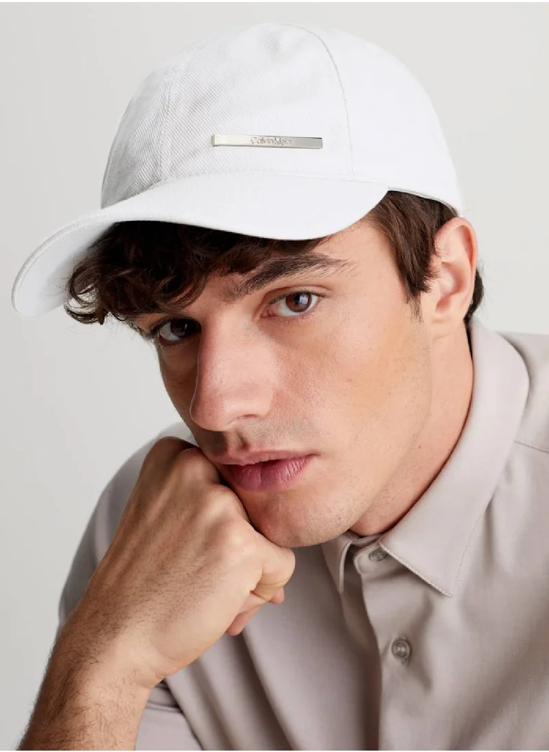CALVIN KLEIN Men's Twill Cap - Cotton, White