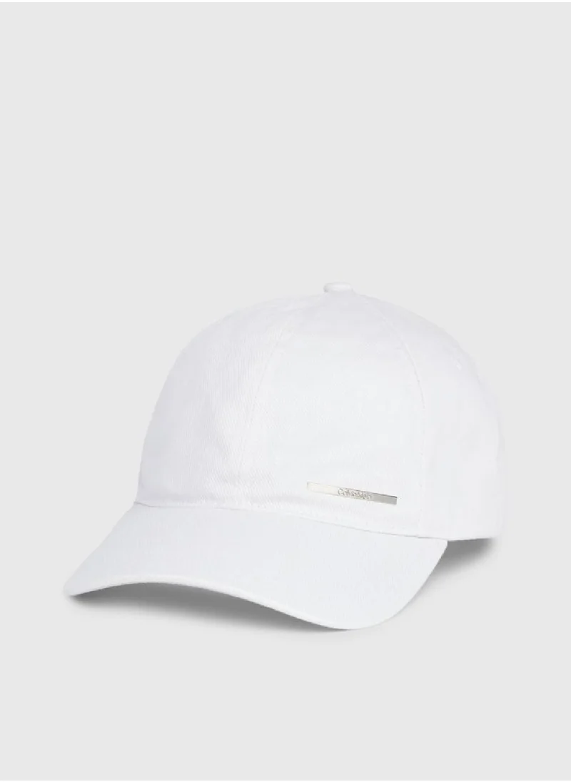 CALVIN KLEIN Men's Twill Cap - Cotton, White