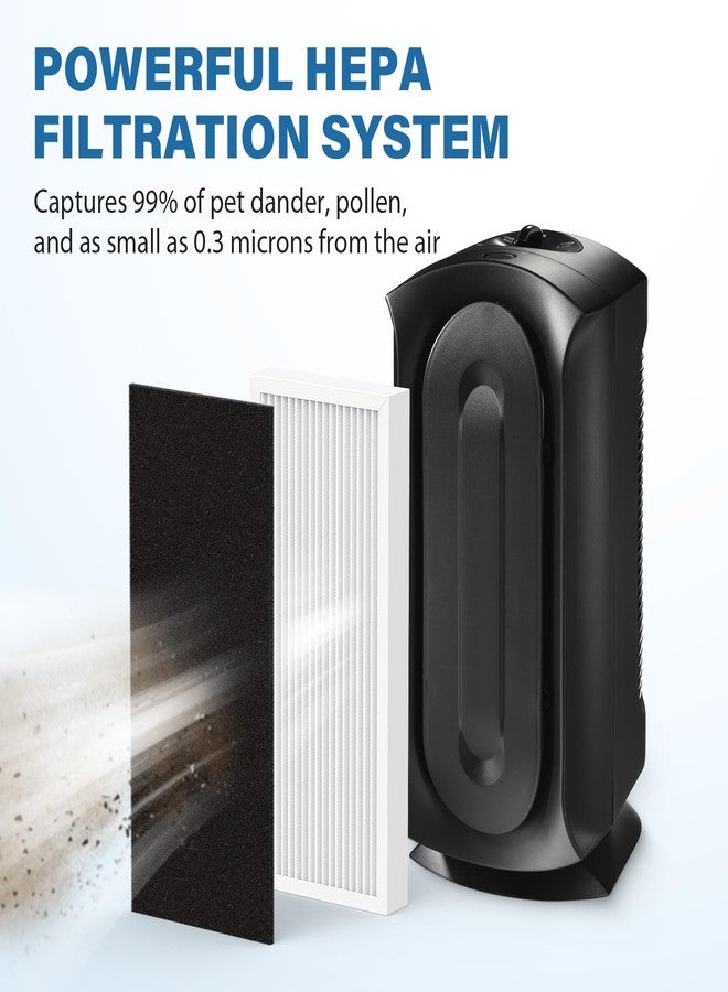 CFKREYA 990051000 Replacement Filter Compatible with Hamilton Beach TrueAir Air Purifier 04383 04384 04385 04386, 2 Filter & 6 Carbon Filters - Image 3