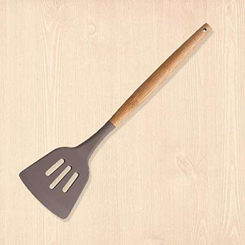 Sabichi Silicone Head Slotted Turner Spatula | Bamboo Handle Premium Non-Stick Kitchen Cookware | Turner for Fish, Omelette, Pancake, Wok - Image 4