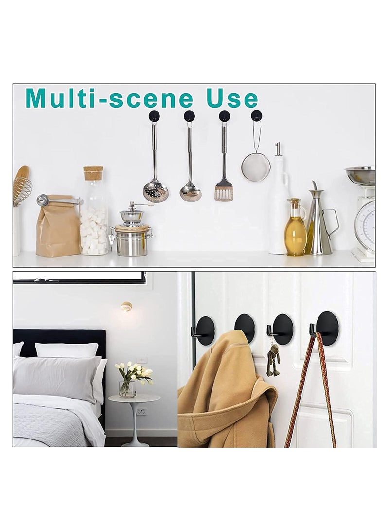 8 PCS Stainless Steel Punch Free Hook Heavy Duty Thickened Clothes Towel Strong self Adhesive Holders Bathroom Waterproof Sling for Bedroom Office and Wardrobe - Image 5