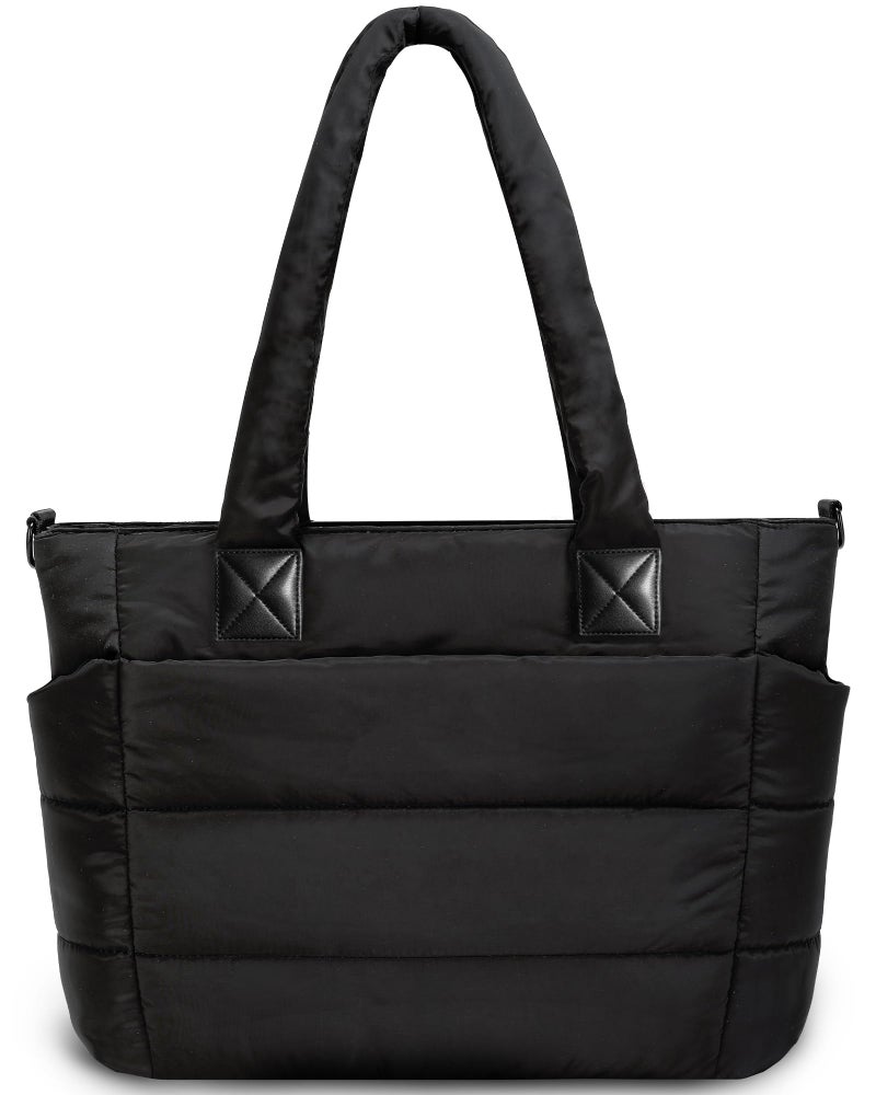 GASSDA Tote Bag for Women Lightweight Puffer Tote Bag Large Nurse Bags Handbag with Pockets Zipper Closure for Work Travel - Image 1