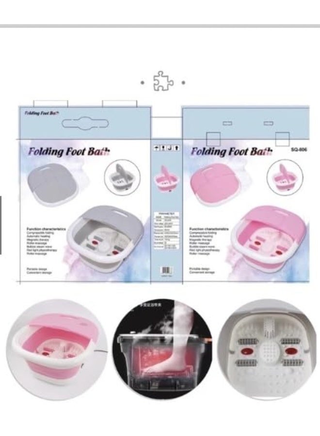 دلو تدليك القدمين، جهاز حمام قدم ساخن قابل للطي لنقع القدمين، كهربائي، آمن، يحافظ على درجة حرارة ثابتة، مع وضع التحكم عن بعد للقدم - Image 1