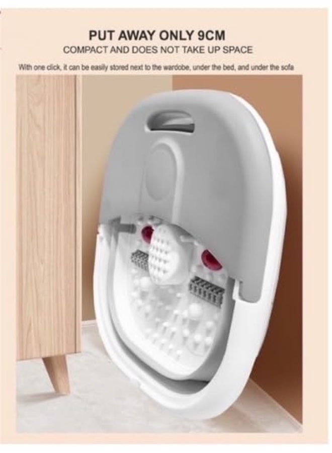 دلو تدليك القدمين، جهاز حمام قدم ساخن قابل للطي لنقع القدمين، كهربائي، آمن، يحافظ على درجة حرارة ثابتة، مع وضع التحكم عن بعد للقدم - Image 4