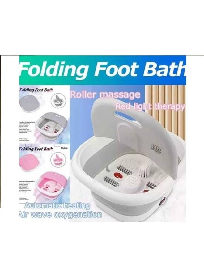 دلو تدليك القدمين، جهاز حمام قدم ساخن قابل للطي لنقع القدمين، كهربائي، آمن، يحافظ على درجة حرارة ثابتة، مع وضع التحكم عن بعد للقدم - Image 2