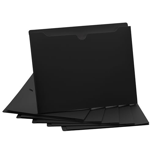 ACTIVITYYA Black File Jackets, 2 Inch Expansion, Letter Size, Reinforced Straight-Cut Tab, 6 Pack - Image 1