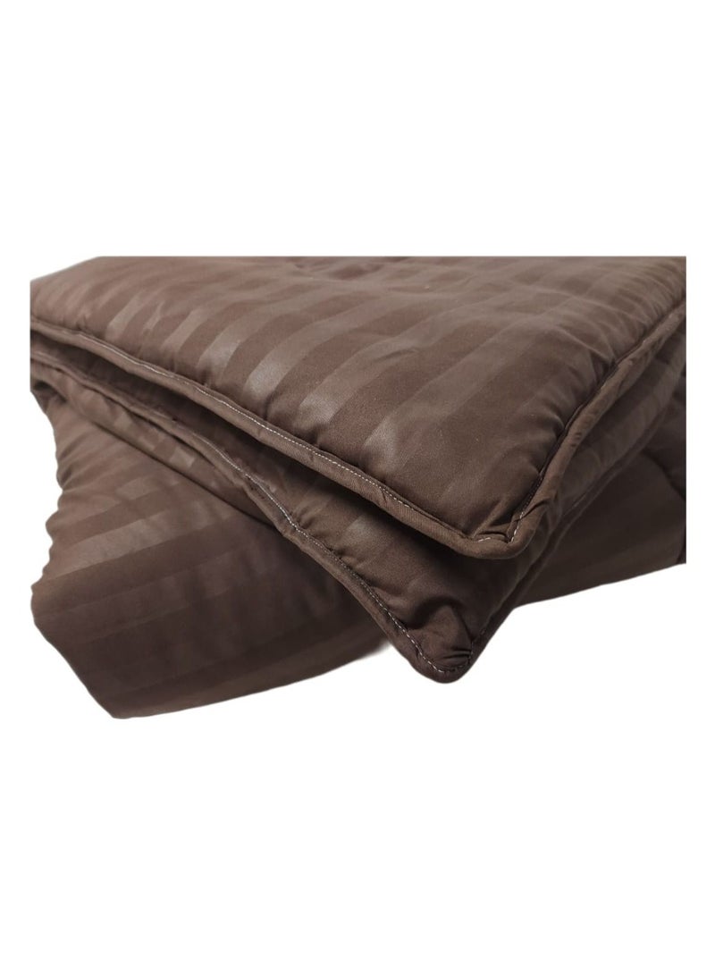 Microfiber Quilt And Duvet Insert Microfiber Brown King 220x240cm  - Image 2