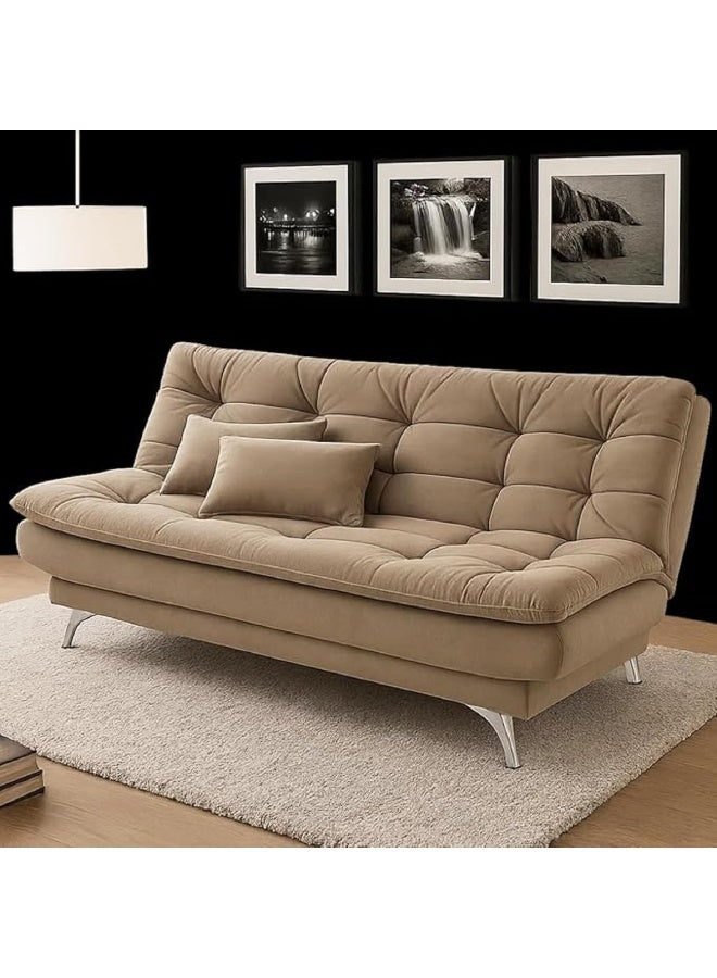 Zayn comforts أريكة سرير قماش قابلة للتحويل فاخرة مع وسائد - Image 1