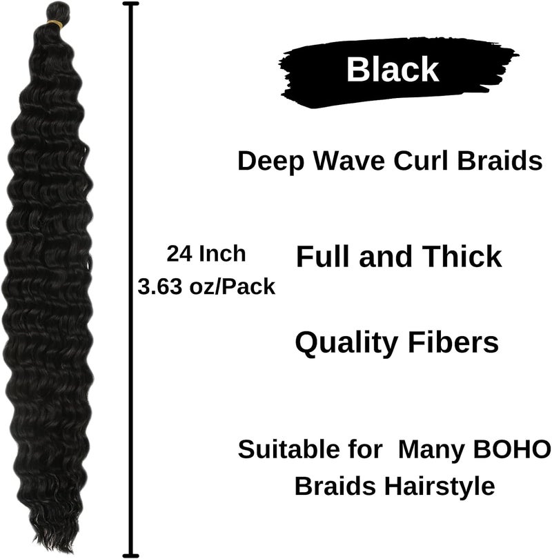 Leticia Black Bohemian Braiding Hair Bohemian Braids Hair 26 Inch For Bohemian Braids Synthetic Bohemian Braiding Hair - Image 3