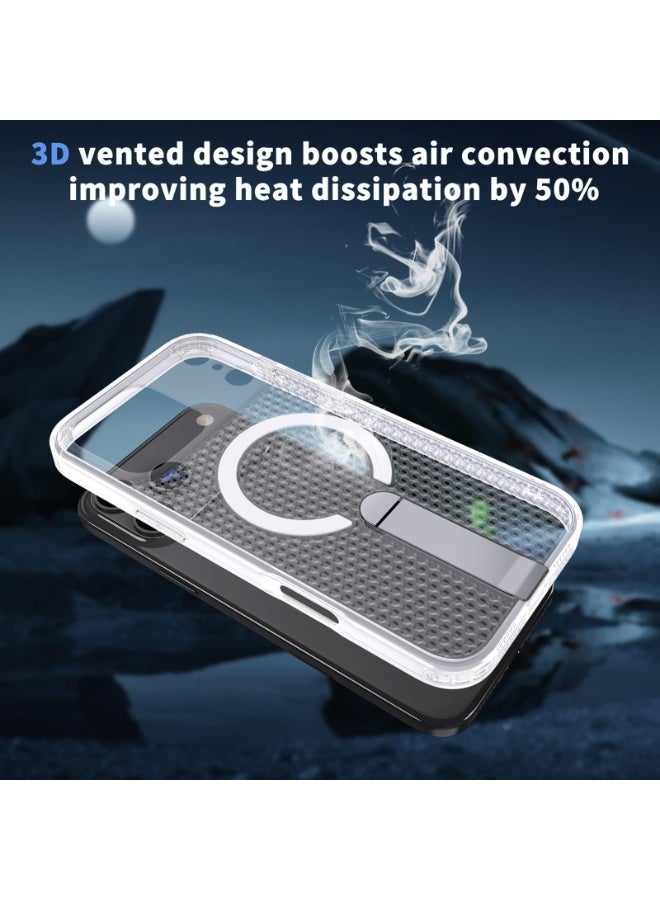 general Heat Dissipation Case for iPhone 17 Pro Max, Shockproof, Scratch-Resistant, Matte Mobile Phone Case with Stand, Breathable Heat Dissipation with Magnetic Protective Case for iPhone 17 Pro Max - Image 5