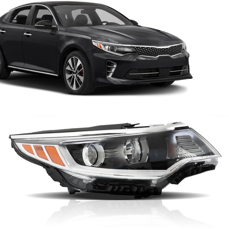 munirater Headlight Assembly Replacement for Optima 2016 2017 2018 DRL Right Headlamp Passenger Side KI2503196
