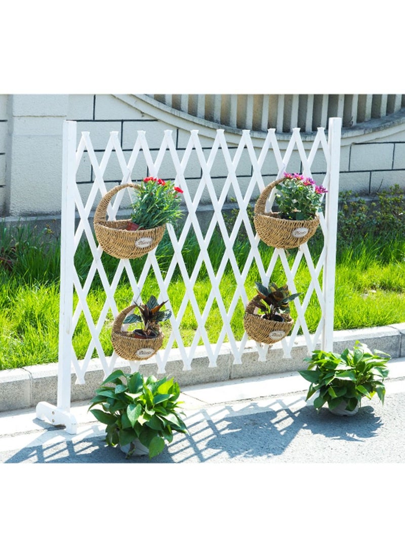 LINGWEI Decorative Wooden Fence White 98x120cm 5pcs  - Image 3