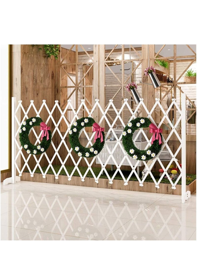 LINGWEI Decorative Wooden Fence White 98x120cm 5pcs  - Image 1