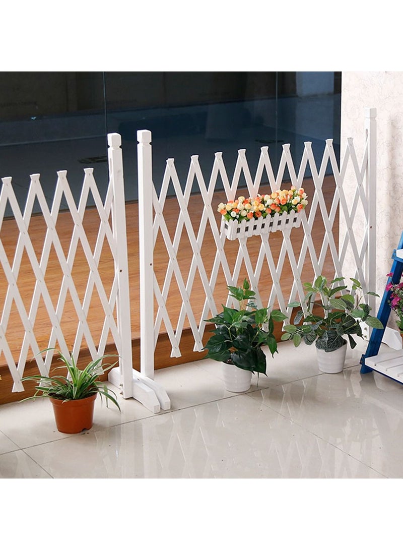 LINGWEI Decorative Wooden Fence White 98x120cm 5pcs  - Image 4
