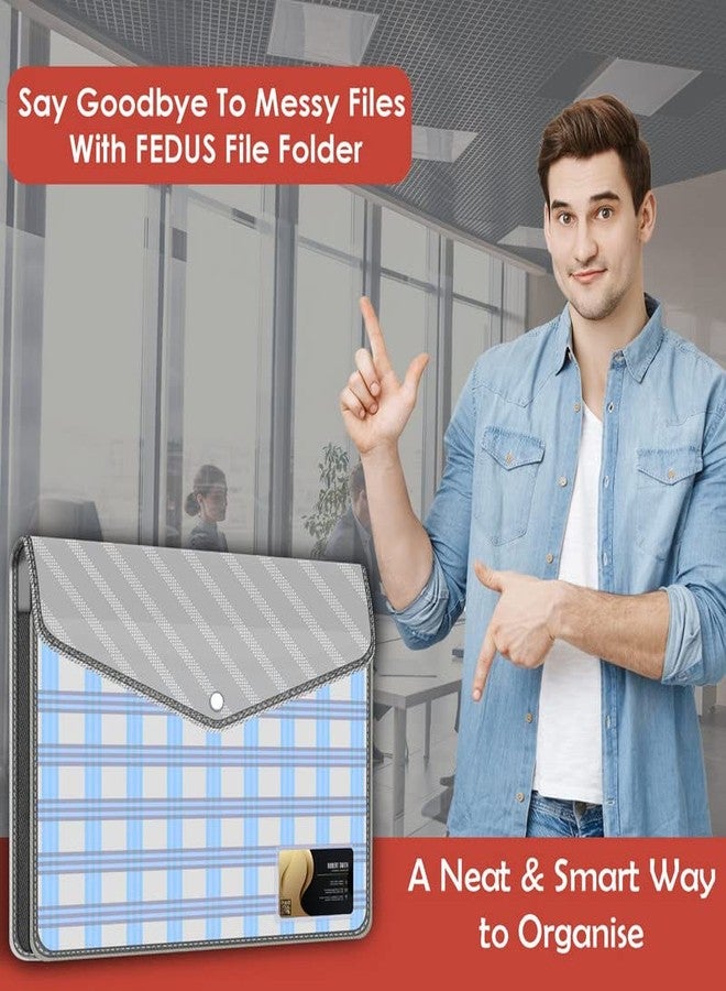 FEDUS Documents Holder Envelope Folder, Stylist Printed File Storage Bag with Snap Button Transparent Plastic File for documents Certificate File Document Folder for Certificate Black - Image 3
