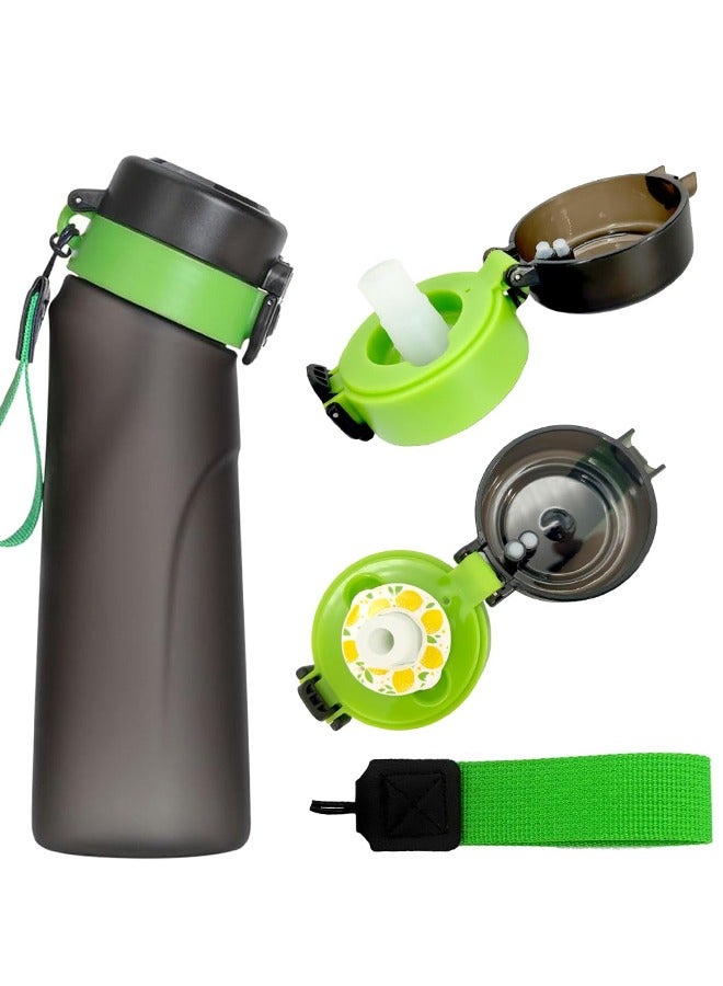 Generic A1r Up Bottle with 7 Pieces Flavoured Pods, 750ml Air Water Bottle, Scent Up Water Cup Suitable for Outdoor, Sports, Fitness, Fashion, 0 Sugar, 0 Calorie, Black - Image 5