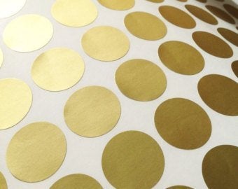 AccuPrints Paper 240 Gold Reusable Sticker for Envelopes, Party, Wedding Card, Office and Home Decor (1 Inch, 240 Pieces) - Image 4
