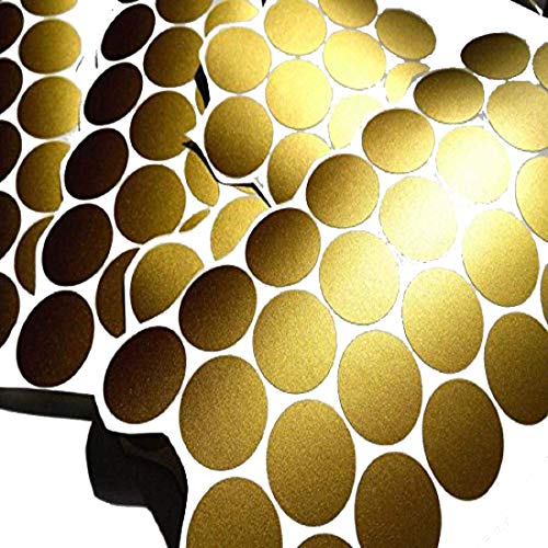 AccuPrints Paper 240 Gold Reusable Sticker for Envelopes, Party, Wedding Card, Office and Home Decor (1 Inch, 240 Pieces) - Image 1