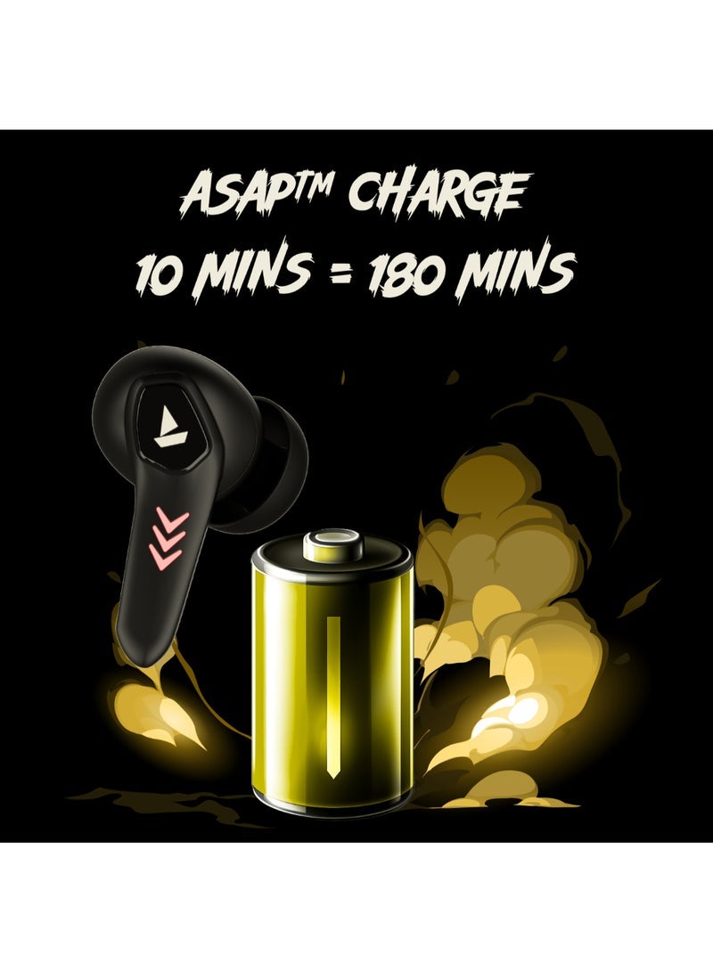 ELTRAZONE Immortal 171 True Wireless Stereo In-Ear Earbuds – Black Sabre with 40 Hours Playback, Quad Mics ENx Noise Cancellation, Beast Mode for Low Latency Gaming, Vibrant Blazing RGB LED Lighting, Bluetooth V5.3, and ASAP Fast Charging Technology - Image 4