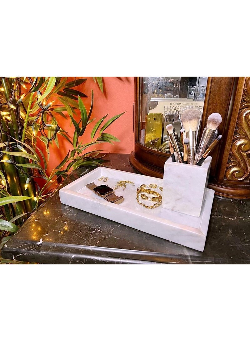 Natural Marble Handcrafted Tray - Image 3