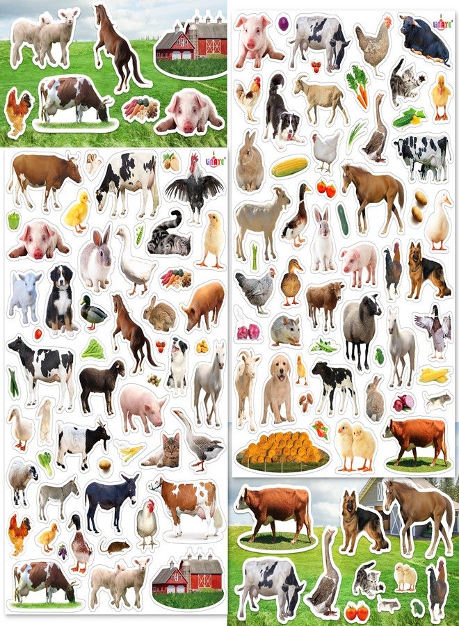 LINAYE 24 Sheets Farm Stickers for Kids, 1032 PCS Farm Animal Stickers for Scrapbooking,Water Bottles,Envelopes,Laptop, Animal Cow Stickers for Kids Boys Girls - Image 1