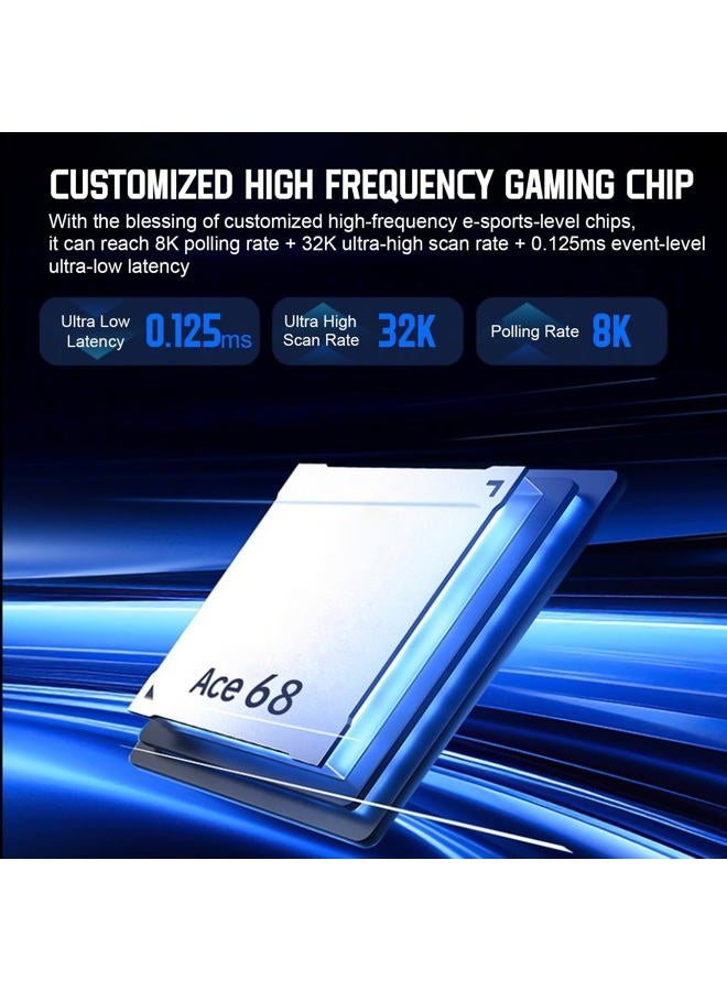 Hyekit x MCHOSE ACE 68 65% Wired Magnetic Switch Mechanical Gaming Keyboard, Rapid Trigger Hall Effect Keyboard, Hyper-Fast Adjustable Actuation, 8K Hz Polling Rate, RGB HotSwap, for PC/Mac, Black - Image 3