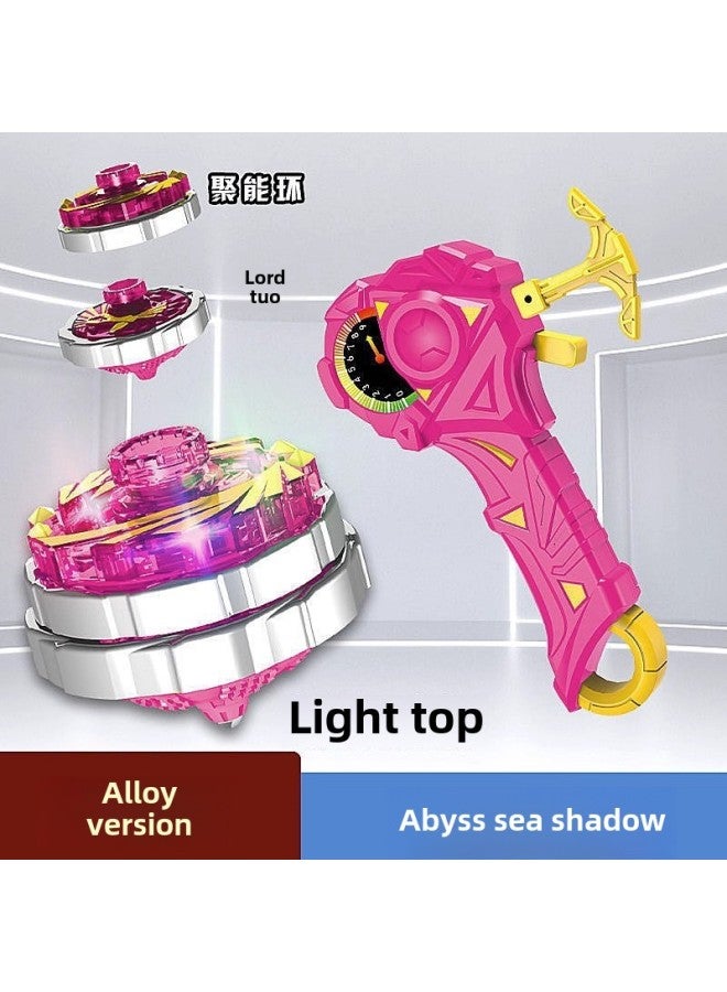 Double Super Tuo Second Generation Collision Burst Top Toy Super-variant Strong Magnetic Force Gyro-Color:Red Lotus Flame-Cool Box -2 Gyro  - Image 5
