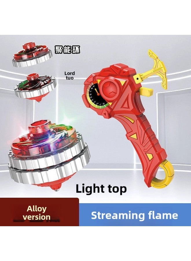 Double Super Tuo Second Generation Collision Burst Top Toy Super-variant Strong Magnetic Force Gyro-Color:Red Lotus Flame-Cool Box -2 Gyro  - Image 4