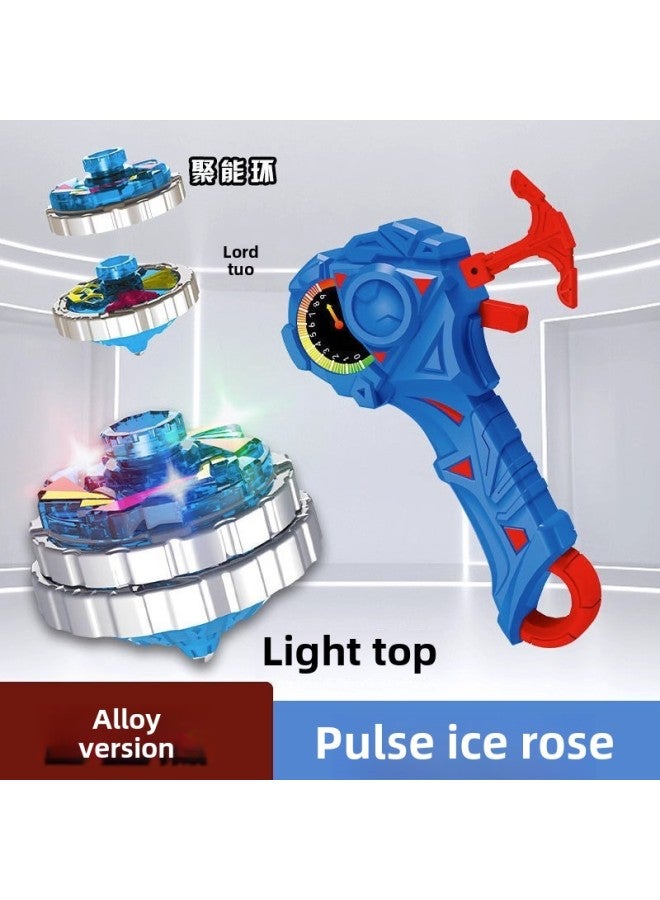 Double Super Tuo Second Generation Collision Burst Top Toy Super-variant Strong Magnetic Force Gyro-Color:Red Lotus Flame-Cool Box -2 Gyro  - Image 3