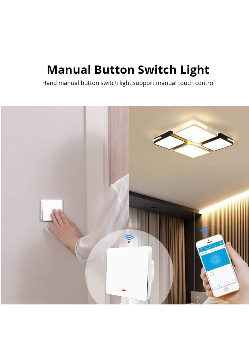Aookay WiFi Smart Wall Light Switch with Big Press Button, Compatible with Ale-xa and Go-ogle Home, IFTTT, APP Remote Control, Timing Function, Voice Control (Neutral Wire Needed, White, 1 Gang) - Image 5
