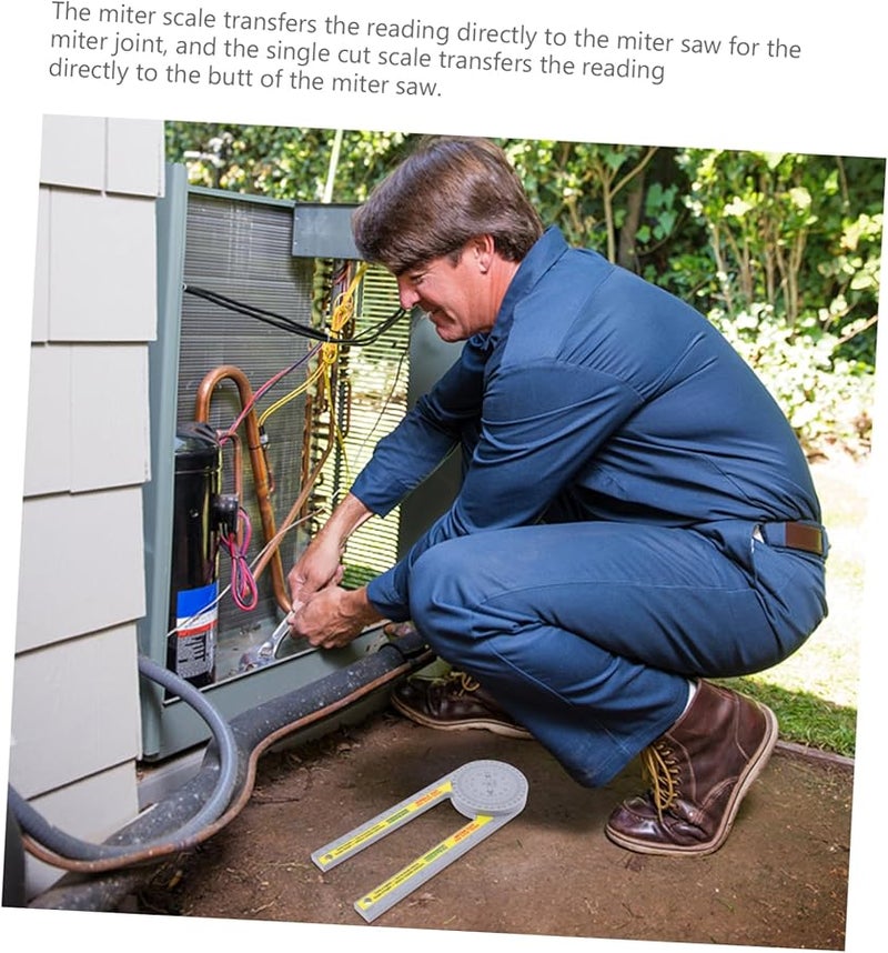 مقياس زوايا بلاستيكي متين لقياس الزوايا في النجارة والديكور والبناء - Image 5