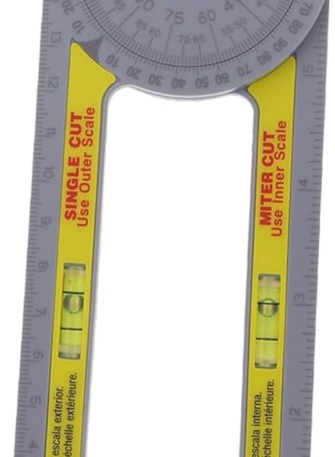 مقياس زوايا بلاستيكي متين لقياس الزوايا في النجارة والديكور والبناء - Image 1