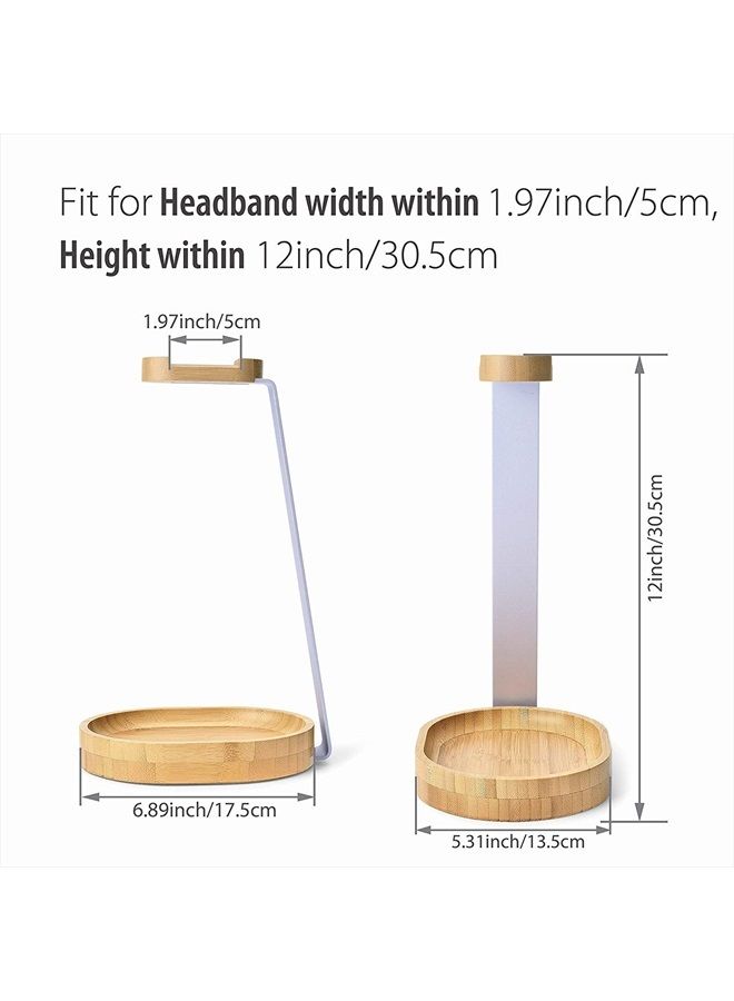 Avantree Universal Wooden & Aluminum Headphone Stand Hanger with Cable Holder, Sturdy Desk Headset Mount Rack for Sony, Bose, Shure, Jabra, JBL, AKG, Gaming Headphones Display - TR902 - Image 5