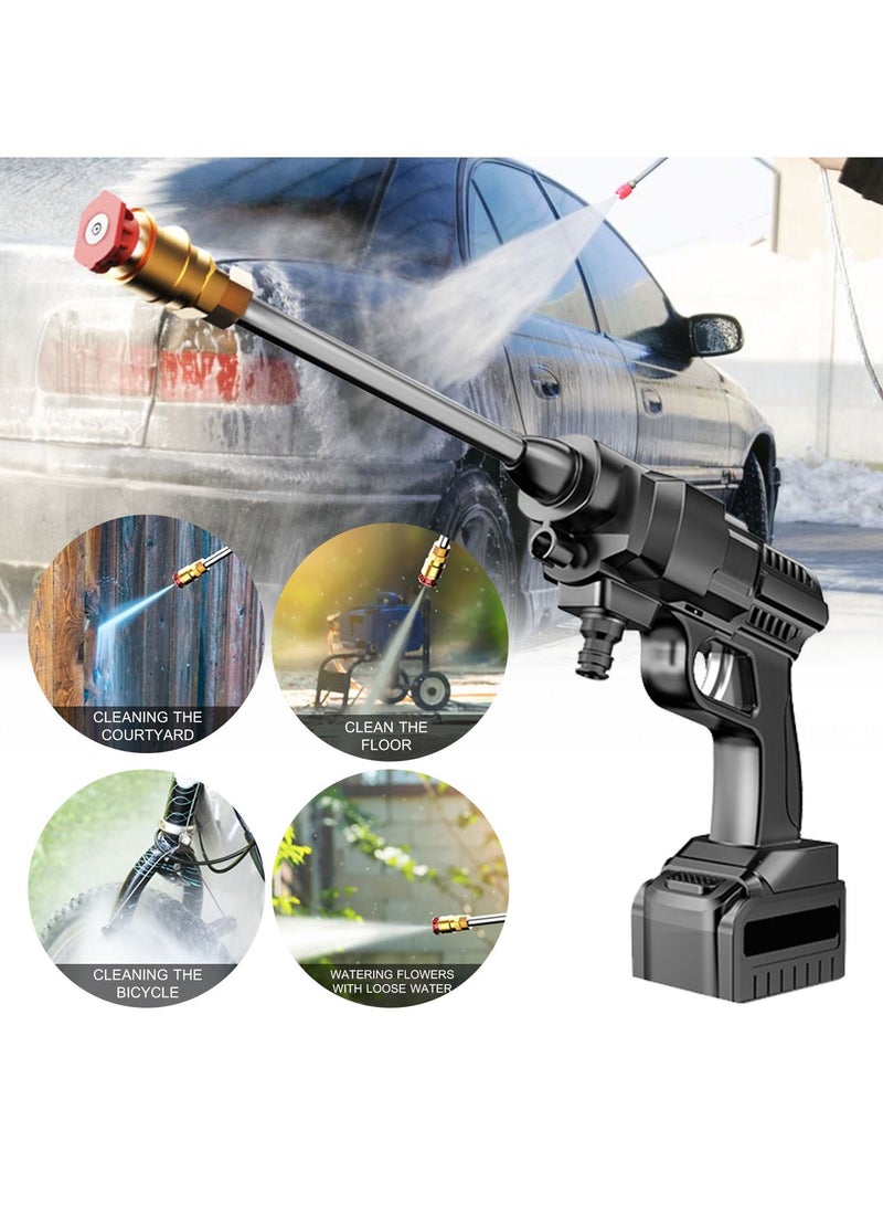 48V Cordless Portable Washer Electric High Pressure Cleaner Machine 200W 30Bar Lithium Battery Handheld Car Cleaning Device With Foam Generator Nozzle Water Pump  - Image 4