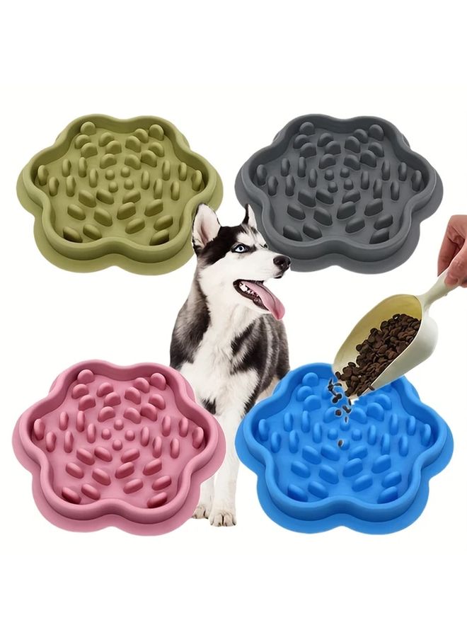 Slow Feeder Bowl And Mat 6 Transformations Anti Choke Spillproof Pet Feeding Solution - Image 1