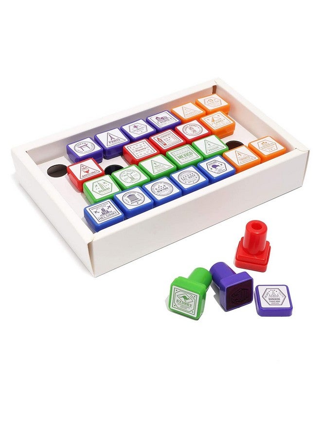 Bright Creations Passport Stamps, City and Country Stamp Set (1 x 1 in, 26 Pieces) - Image 5