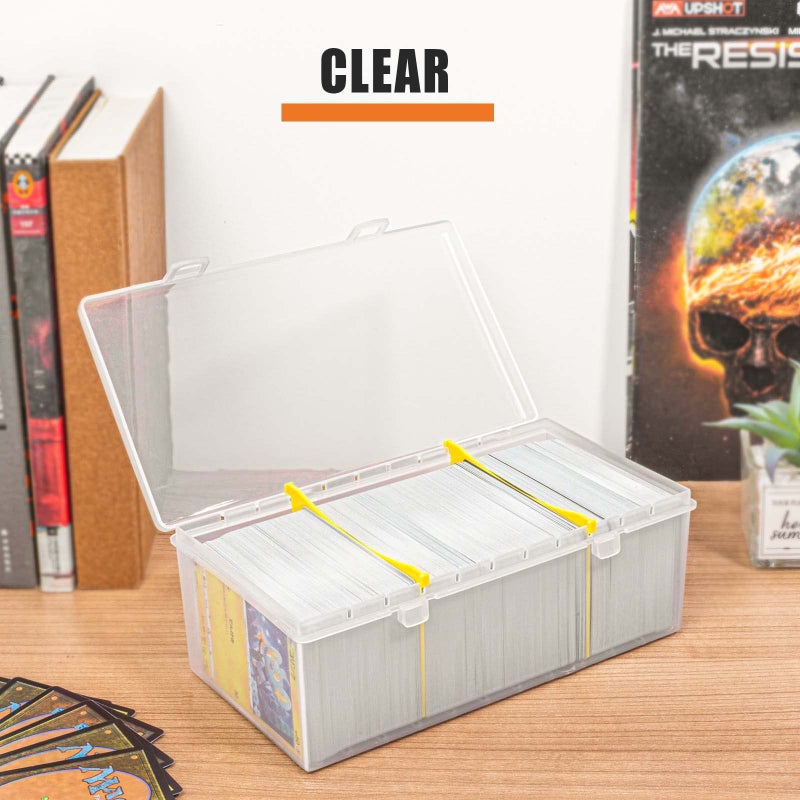 tutata 400 Count Plastic Trading Card Storage Box with Dividers, Baseball Card Storage Box, Sports Cards Holder Organizer - 1 PACK - Image 2