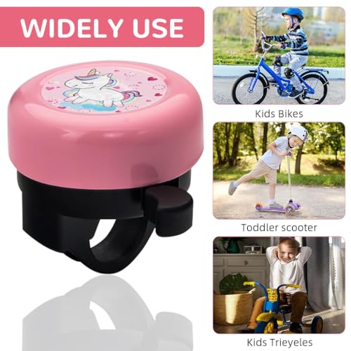 Proberos® Kids Bicycle Bell, Pink Cartoon Bicycle Bell, Lightweight Steel Design, Cycle Bell for Bicycle for Kids, Ultra Loud Cycle Hornfor 22mm Tube - Image 5