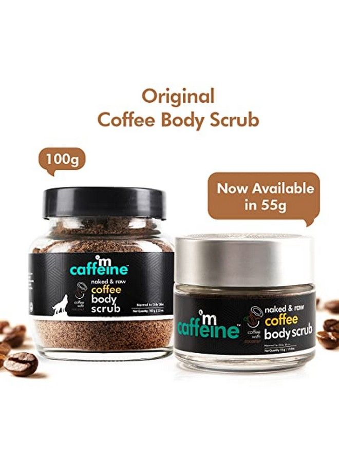 MCaffeine Exfoliating Coffee Body & Face Scrub For Tan Dirt & Blackhead Removal ; Value Pack ; De Tan Bathing Scrub Combo For Women & Men With Coffee Body Scrub (55Gm) & Espresso Face Scrub (75Gm)  - Image 3