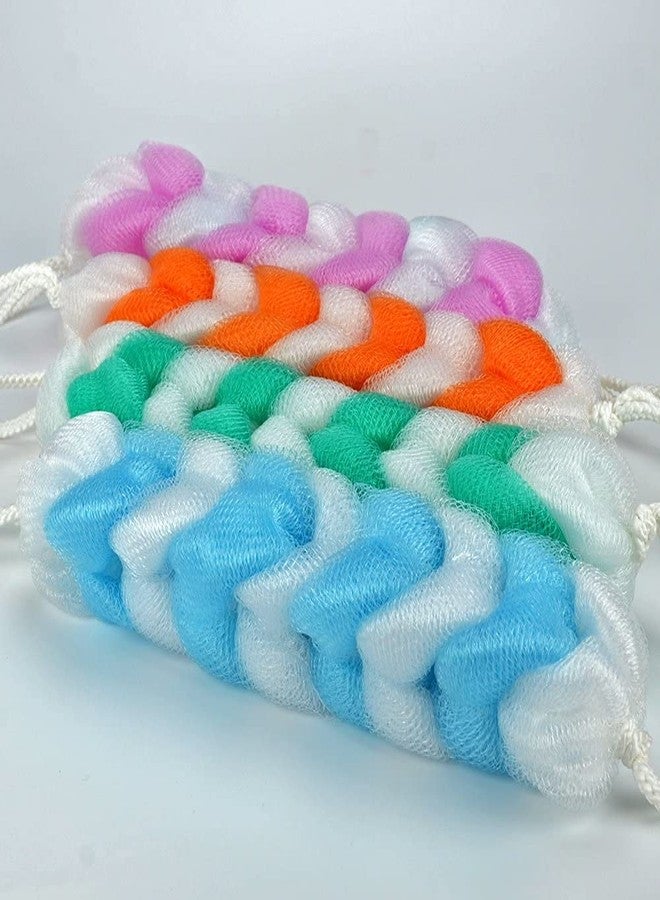 ELECSA? Multicolor Synthetic Mesh Long-Handled Bath Sponge, 2 Count, Back, Neck, Shoulder & Hard-to-Reach Areas Exfoliating Scrubber, Eco-Friendly & Recyclable, Gentle on Skin, Creates Rich Lather - Image 3