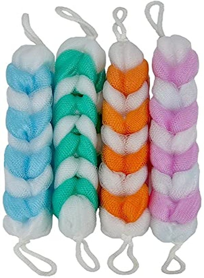ELECSA? Multicolor Synthetic Mesh Long-Handled Bath Sponge, 2 Count, Back, Neck, Shoulder & Hard-to-Reach Areas Exfoliating Scrubber, Eco-Friendly & Recyclable, Gentle on Skin, Creates Rich Lather - Image 2