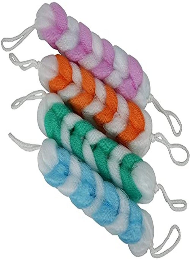 ELECSA? Multicolor Synthetic Mesh Long-Handled Bath Sponge, 2 Count, Back, Neck, Shoulder & Hard-to-Reach Areas Exfoliating Scrubber, Eco-Friendly & Recyclable, Gentle on Skin, Creates Rich Lather - Image 4