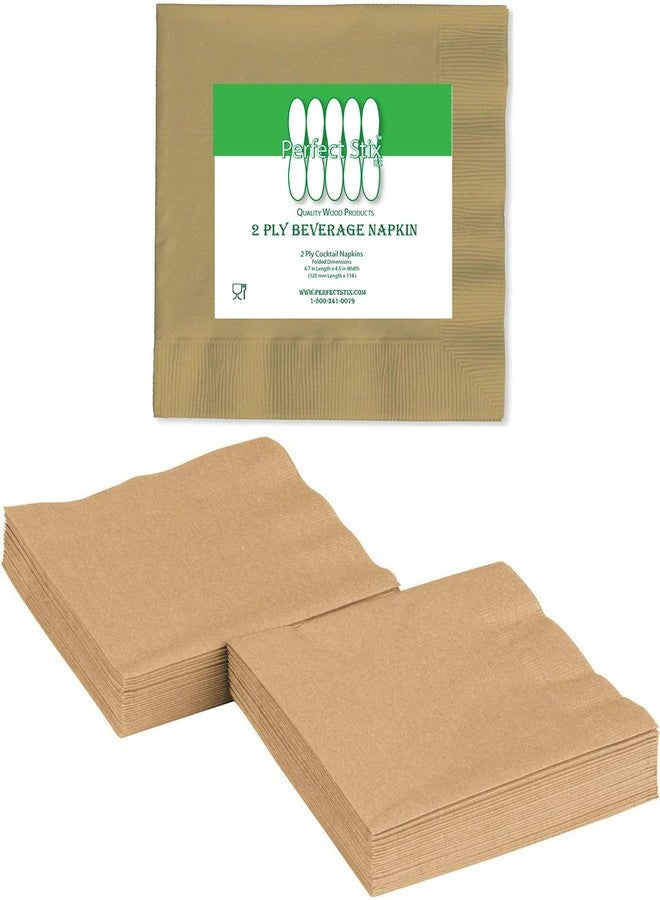 Perfect Stix مناديل مشروبات ذهبية مزدوجة الطبقة (عبوة من 100 قطعة) - Image 1