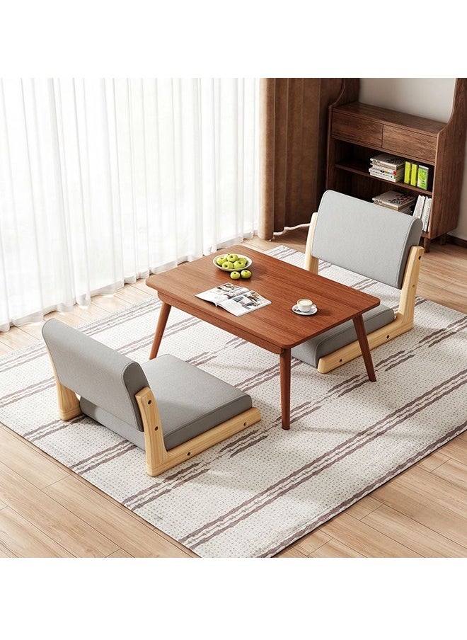 fashionhome - 1-Piece Modern Style Japanese Design Back Support Cushion Seat Tatami Chair Legless Portable Floor Chair for Living Room Outdoor Picnic 45x48x36 cm - Image 1