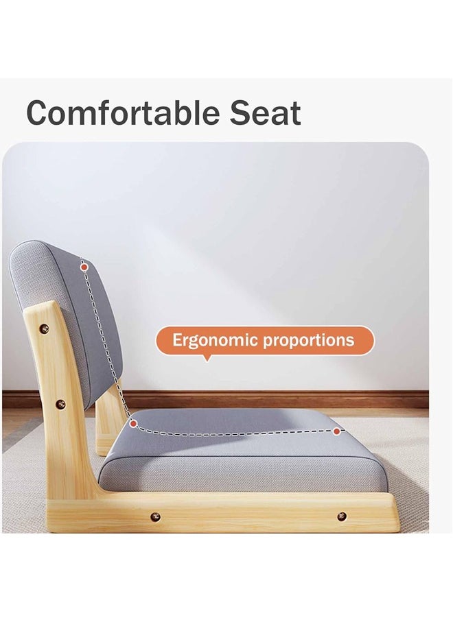 fashionhome - 1-Piece Modern Style Japanese Design Back Support Cushion Seat Tatami Chair Legless Portable Floor Chair for Living Room Outdoor Picnic 45x48x36 cm - Image 1