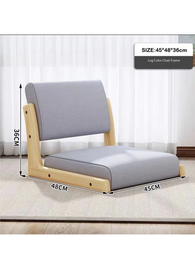 fashionhome - 1-Piece Modern Style Japanese Design Back Support Cushion Seat Tatami Chair Legless Portable Floor Chair for Living Room Outdoor Picnic 45x48x36 cm - Image 1