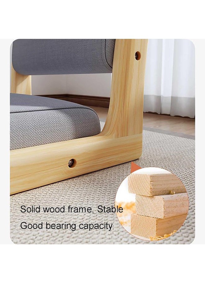 fashionhome - 1-Piece Modern Style Japanese Design Back Support Cushion Seat Tatami Chair Legless Portable Floor Chair for Living Room Outdoor Picnic 45x48x36 cm - Image 1