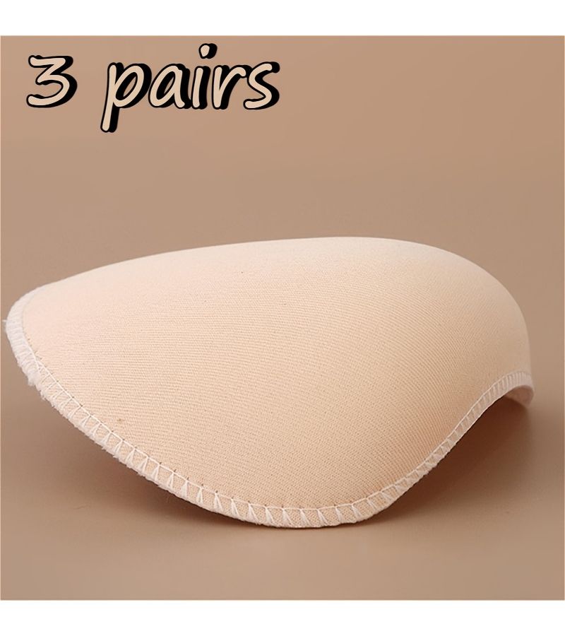 6 Reusable Foam Shoulder Pads 3 Sets Light Beige Comfortable Non Slip Breathable Discreet Right Angle Support - Image 1